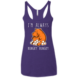 Hungry Hungry Women's Triblend Racerback Tank