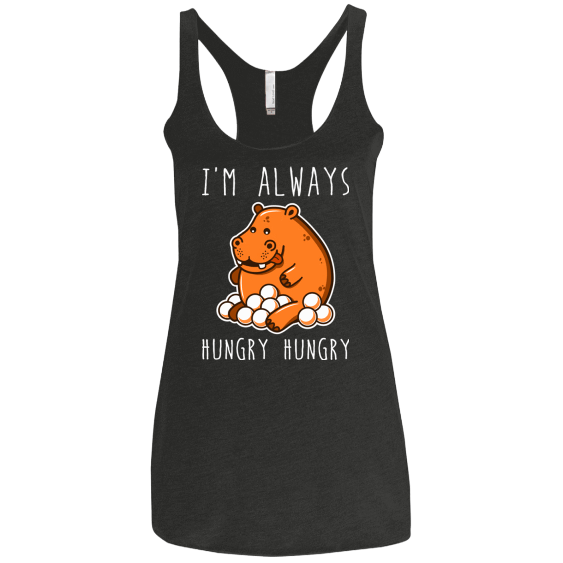 T-Shirts Vintage Black / X-Small Hungry Hungry Women's Triblend Racerback Tank
