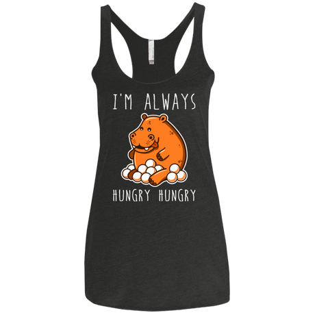 T-Shirts Vintage Black / X-Small Hungry Hungry Women's Triblend Racerback Tank
