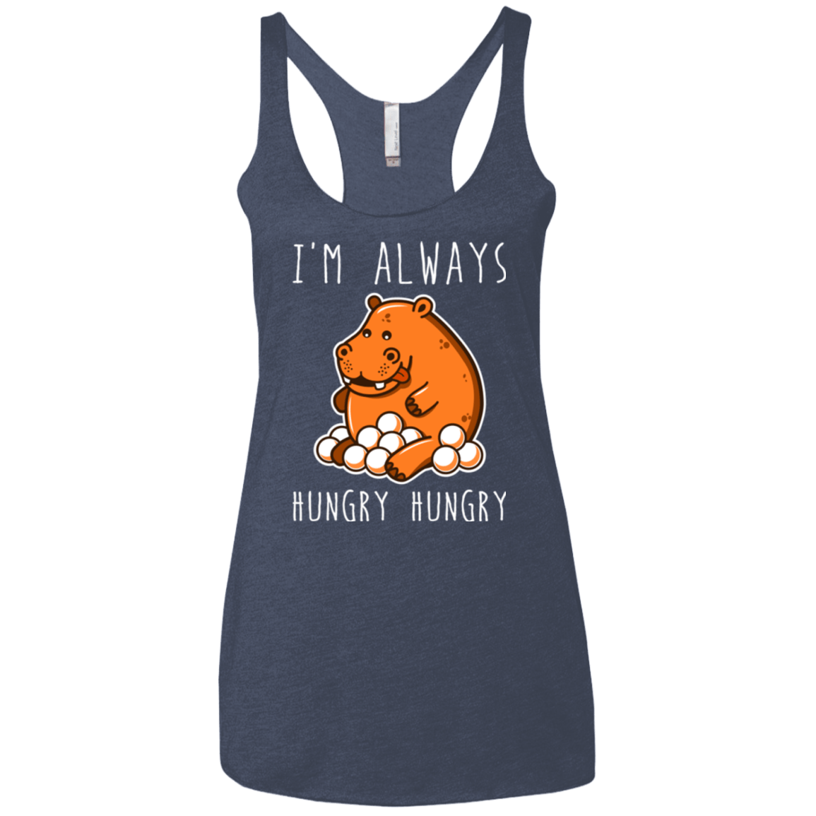 T-Shirts Vintage Navy / X-Small Hungry Hungry Women's Triblend Racerback Tank