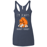 T-Shirts Vintage Navy / X-Small Hungry Hungry Women's Triblend Racerback Tank