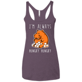 T-Shirts Vintage Purple / X-Small Hungry Hungry Women's Triblend Racerback Tank