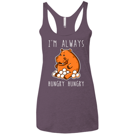 T-Shirts Vintage Purple / X-Small Hungry Hungry Women's Triblend Racerback Tank