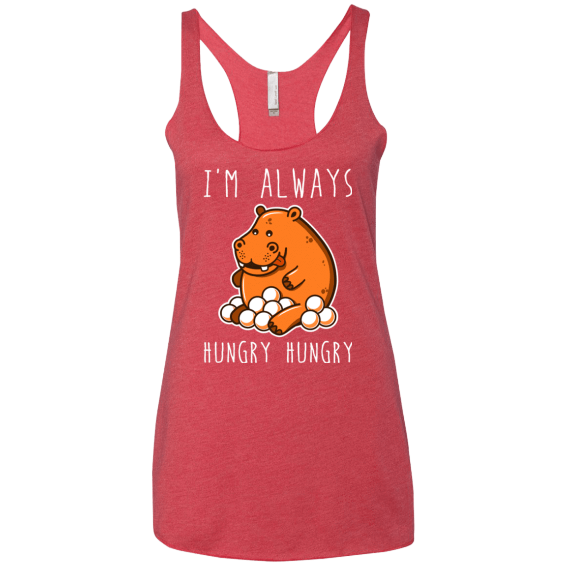 T-Shirts Vintage Red / X-Small Hungry Hungry Women's Triblend Racerback Tank
