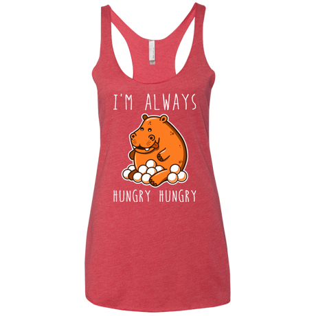 T-Shirts Vintage Red / X-Small Hungry Hungry Women's Triblend Racerback Tank