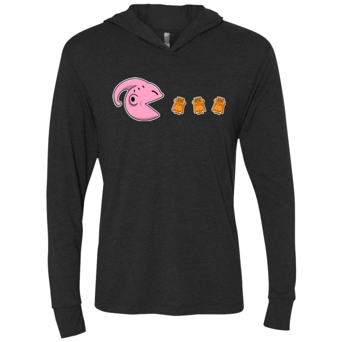 T-Shirts Vintage Black / X-Small Hungry Monster Triblend Long Sleeve Hoodie Tee