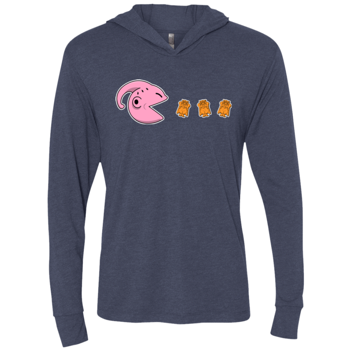 T-Shirts Vintage Navy / X-Small Hungry Monster Triblend Long Sleeve Hoodie Tee