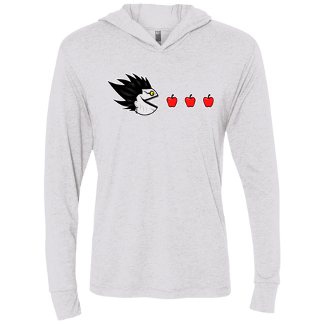 T-Shirts Heather White / X-Small Hungry Shinigami Triblend Long Sleeve Hoodie Tee