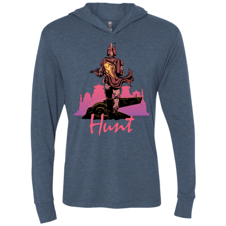 T-Shirts Indigo / X-Small Hunt Triblend Long Sleeve Hoodie Tee