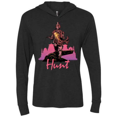 T-Shirts Vintage Black / X-Small Hunt Triblend Long Sleeve Hoodie Tee