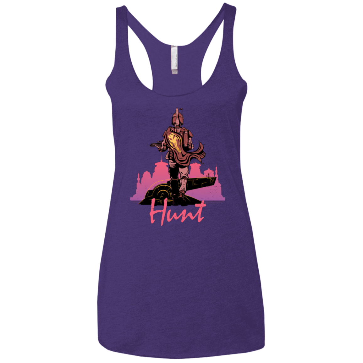 T-Shirts Purple / X-Small Hunt Women's Triblend Racerback Tank