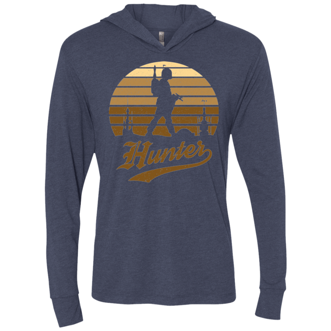 T-Shirts Vintage Navy / X-Small Hunter (1) Triblend Long Sleeve Hoodie Tee