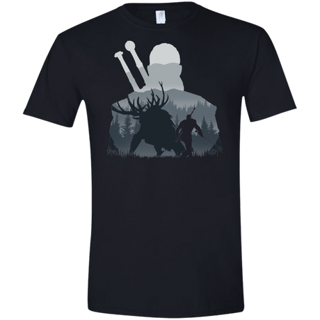 T-Shirts Black / X-Small Hunter Men's Semi-Fitted Softstyle