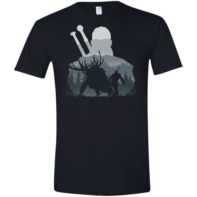 T-Shirts Black / X-Small Hunter Men's Semi-Fitted Softstyle