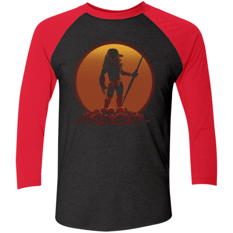 T-Shirts Vintage Black/Vintage Red / X-Small Hunter on Sunset Men's Triblend 3/4 Sleeve