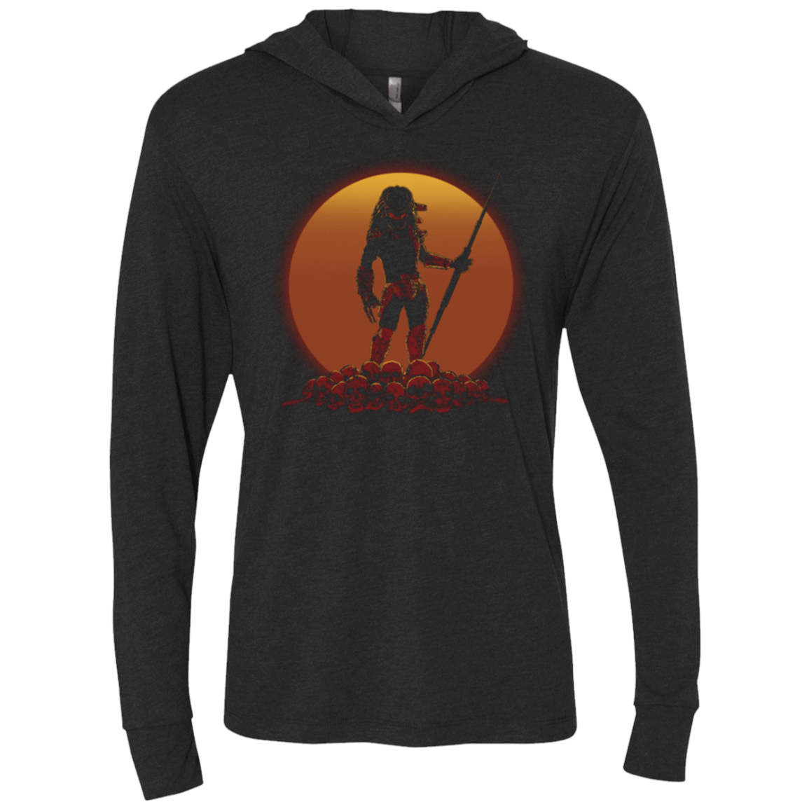 T-Shirts Vintage Black / X-Small Hunter on Sunset Triblend Long Sleeve Hoodie Tee