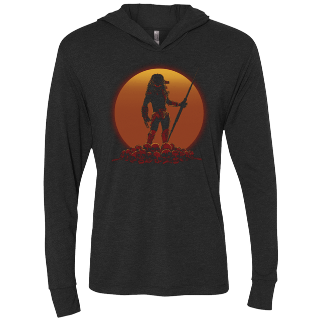 T-Shirts Vintage Black / X-Small Hunter on Sunset Triblend Long Sleeve Hoodie Tee