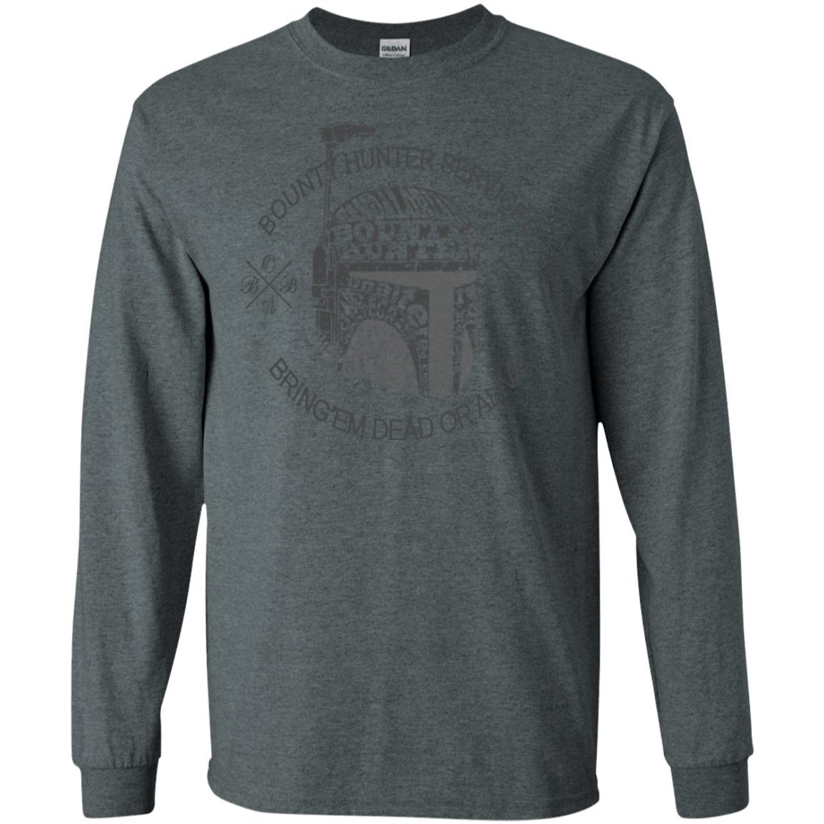 T-Shirts Dark Heather / S Hunter services Men's Long Sleeve T-Shirt