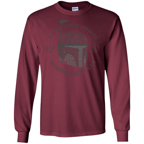 T-Shirts Maroon / S Hunter services Men's Long Sleeve T-Shirt