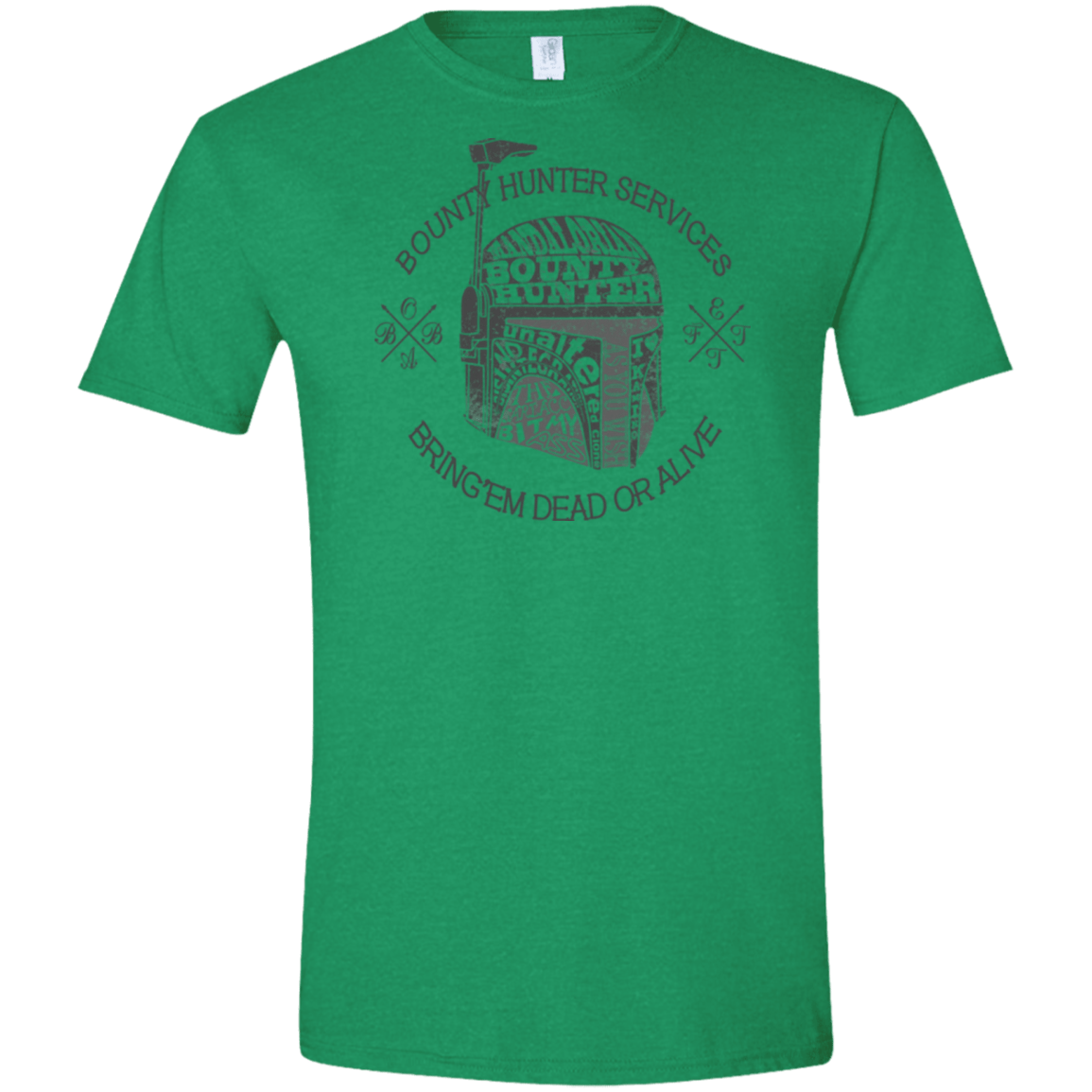 T-Shirts Heather Irish Green / S Hunter services Men's Semi-Fitted Softstyle