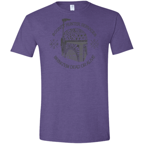 T-Shirts Heather Purple / S Hunter services Men's Semi-Fitted Softstyle