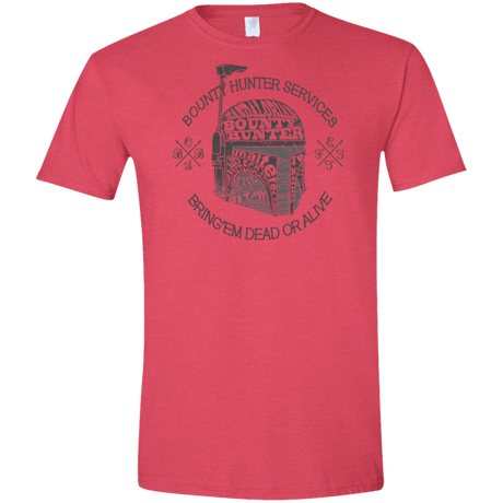 T-Shirts Heather Red / S Hunter services Men's Semi-Fitted Softstyle