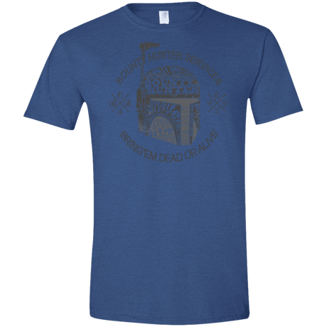 T-Shirts Heather Royal / X-Small Hunter services Men's Semi-Fitted Softstyle