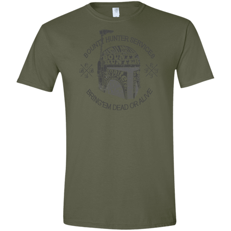 T-Shirts Military Green / S Hunter services Men's Semi-Fitted Softstyle