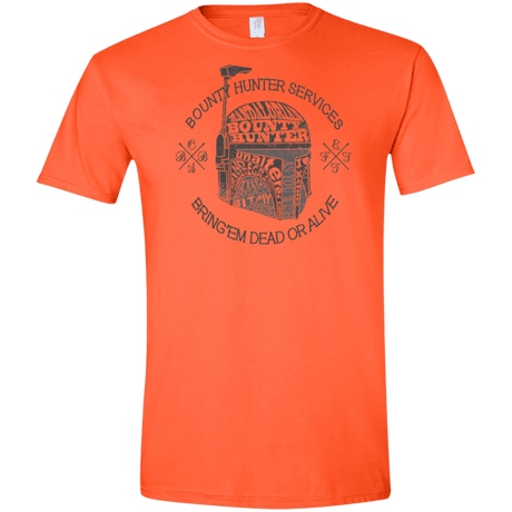 T-Shirts Orange / S Hunter services Men's Semi-Fitted Softstyle