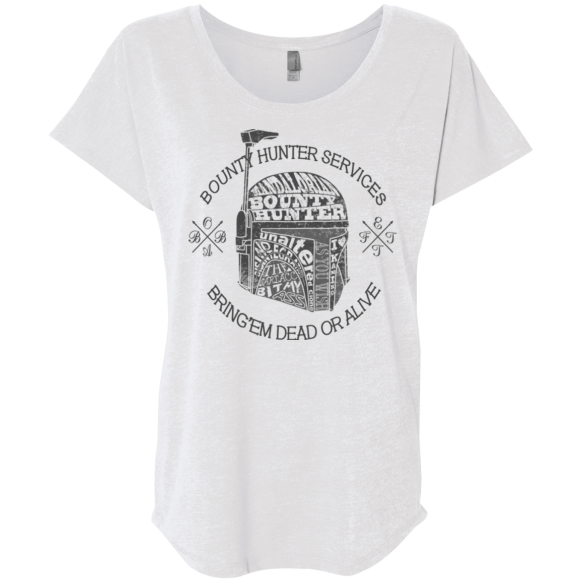 T-Shirts Heather White / X-Small Hunter services Triblend Dolman Sleeve