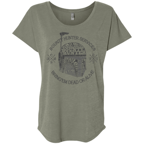 T-Shirts Venetian Grey / X-Small Hunter services Triblend Dolman Sleeve