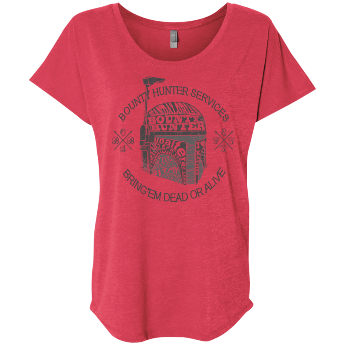T-Shirts Vintage Red / X-Small Hunter services Triblend Dolman Sleeve