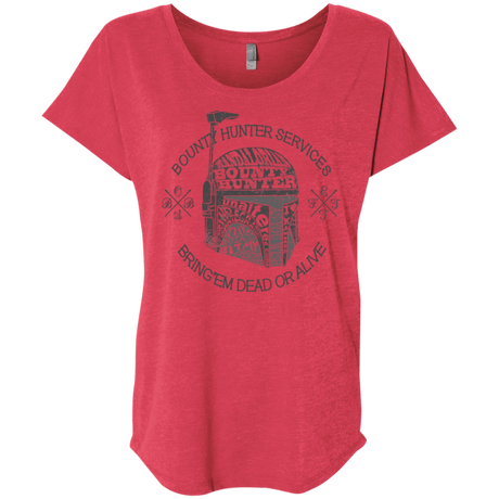 T-Shirts Vintage Red / X-Small Hunter services Triblend Dolman Sleeve