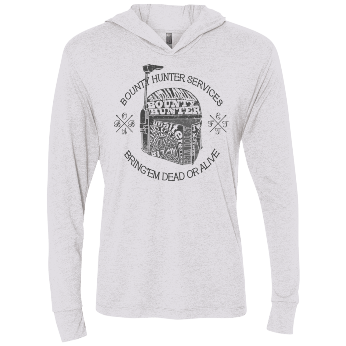 T-Shirts Heather White / X-Small Hunter services Triblend Long Sleeve Hoodie Tee