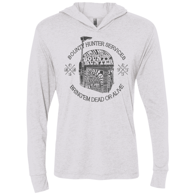 T-Shirts Heather White / X-Small Hunter services Triblend Long Sleeve Hoodie Tee