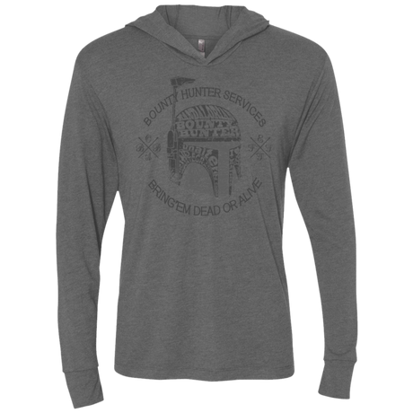 T-Shirts Premium Heather / X-Small Hunter services Triblend Long Sleeve Hoodie Tee