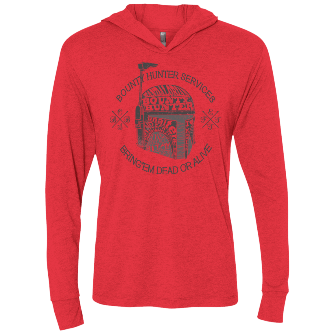T-Shirts Vintage Red / X-Small Hunter services Triblend Long Sleeve Hoodie Tee