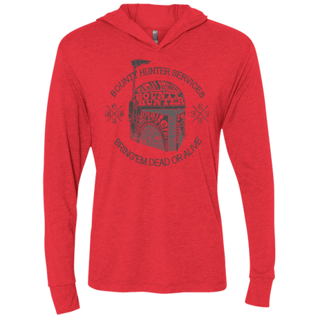 T-Shirts Vintage Red / X-Small Hunter services Triblend Long Sleeve Hoodie Tee