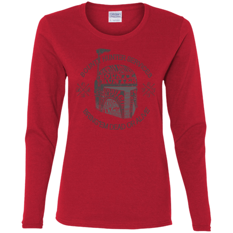 T-Shirts Red / S Hunter services Women's Long Sleeve T-Shirt