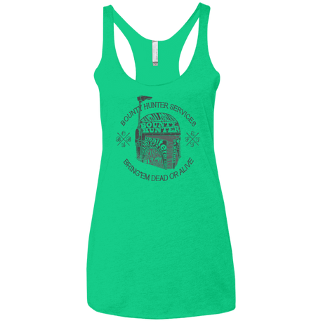 T-Shirts Envy / X-Small Hunter services Women's Triblend Racerback Tank