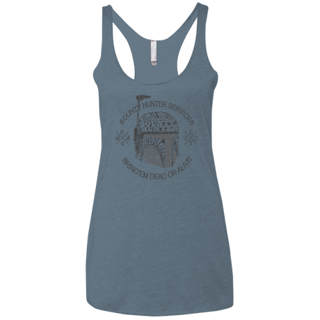 T-Shirts Indigo / X-Small Hunter services Women's Triblend Racerback Tank