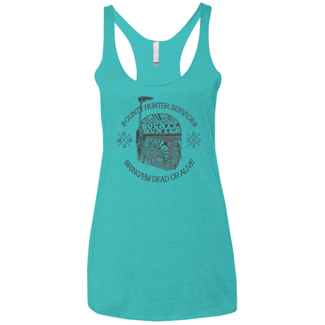 T-Shirts Tahiti Blue / X-Small Hunter services Women's Triblend Racerback Tank