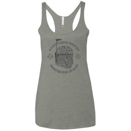 T-Shirts Venetian Grey / X-Small Hunter services Women's Triblend Racerback Tank