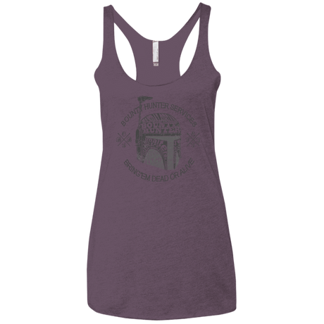 T-Shirts Vintage Purple / X-Small Hunter services Women's Triblend Racerback Tank