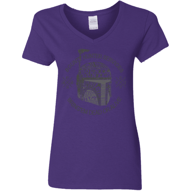 T-Shirts Purple / S Hunter services Women's V-Neck T-Shirt