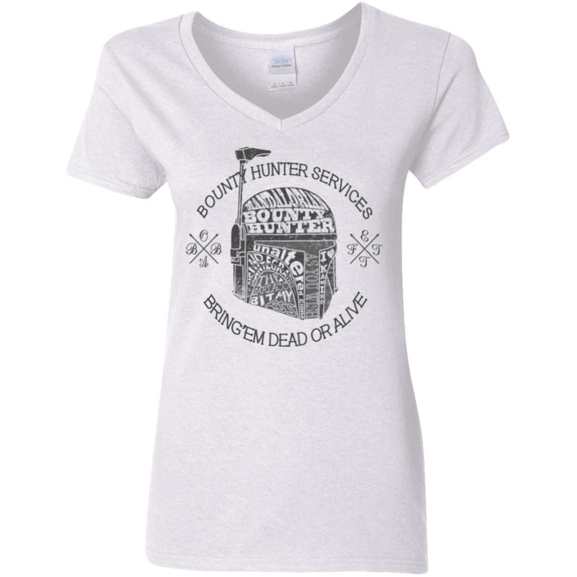 T-Shirts White / S Hunter services Women's V-Neck T-Shirt