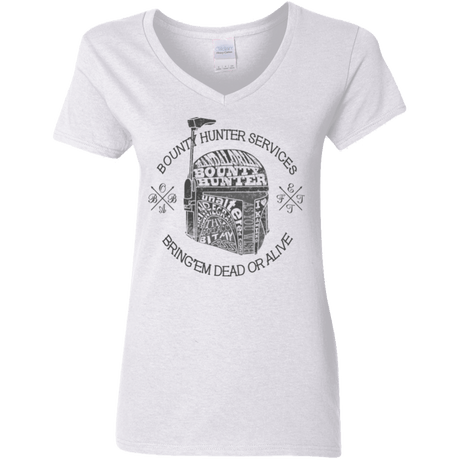 T-Shirts White / S Hunter services Women's V-Neck T-Shirt