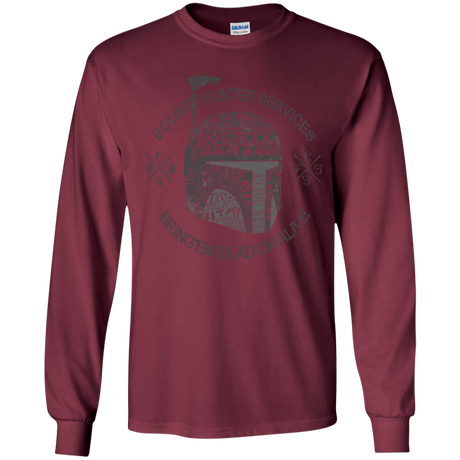 T-Shirts Maroon / YS Hunter services Youth Long Sleeve T-Shirt