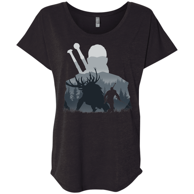 T-Shirts Vintage Black / X-Small Hunter Triblend Dolman Sleeve