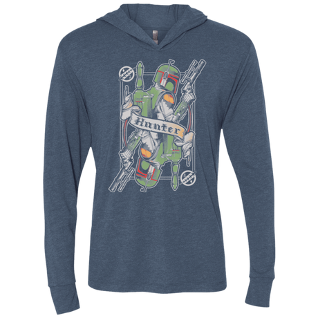 T-Shirts Indigo / X-Small Hunter Triblend Long Sleeve Hoodie Tee